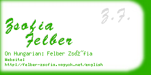 zsofia felber business card